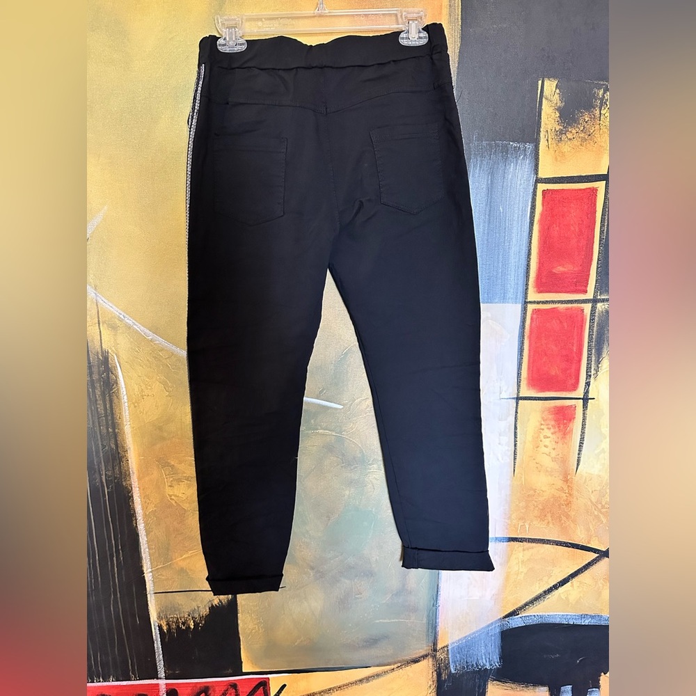 Stylish Black Graphic Joggers for Women - Picture 2 of 5